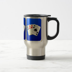 Four Aces Aluminium Travel Mug