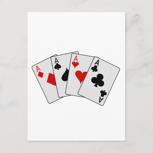 Four Aces (Four of a Kind) Poker Playing Cards (Front)