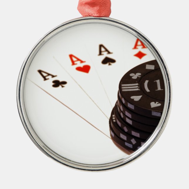 Four Aces Metal Tree Decoration (Front)