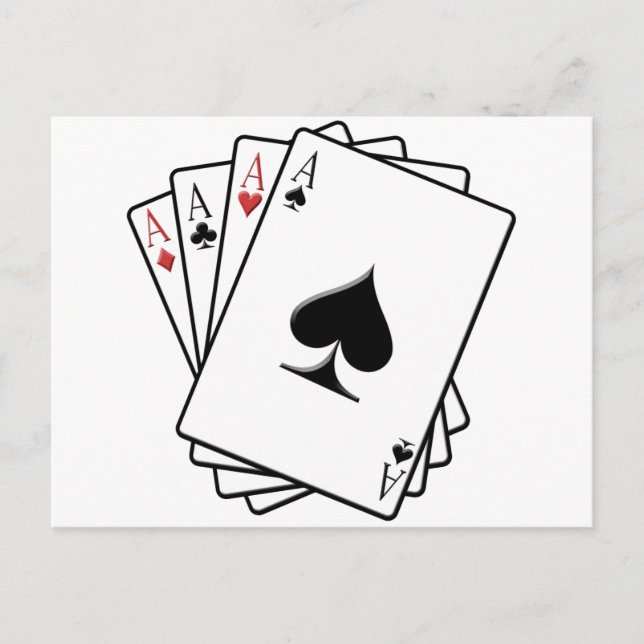Four Aces Playing Cards Design (Front)