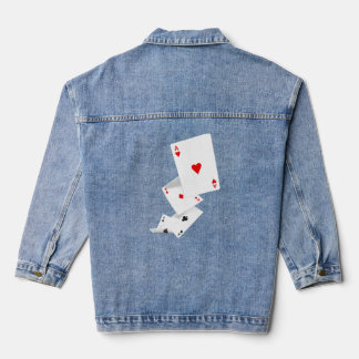 Four Aces Poker Design Idea For Poker Fans Design  Denim Jacket