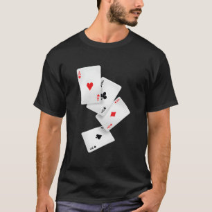 Four Aces Poker Pro Lucky Player Winner Hand T-Shirt