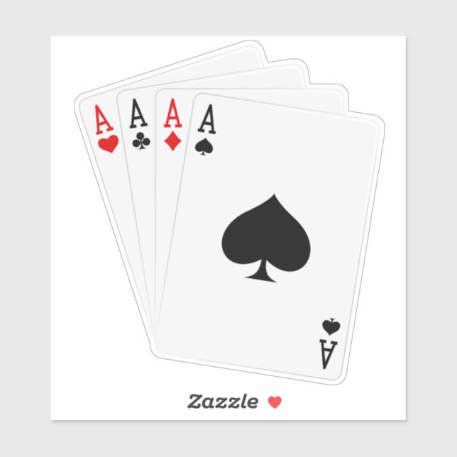 Four Aces Vinyl Sticker (Sheet)