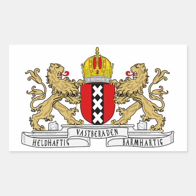 FOUR Amsterdam Coat of Arms Rectangular Sticker (Front)