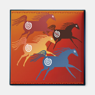 Four Ancient Horses_Magnet Magnet