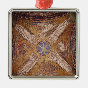 Four angels with the symbols of the metal tree decoration