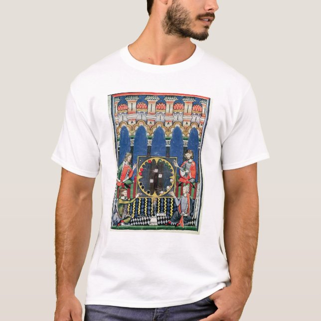 Four Arabic Backgammon Players T-Shirt (Front)