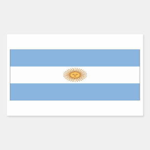 FOUR Argentina National Flag Rectangular Sticker