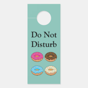 Four Assorted Doughnuts Pattern Personalise Door Hanger