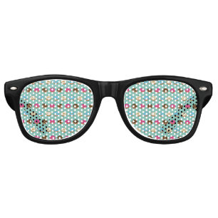 Four Assorted Doughnuts Pattern Retro Sunglasses