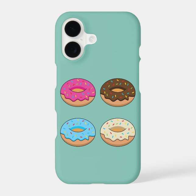 Four Assorted Doughnuts Pattern Samsung Galaxy Case (Back)