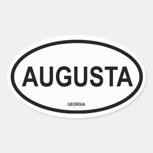 FOUR Augusta, Georgia Oval Sticker (Front)