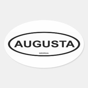 FOUR Augusta, Georgia Oval Sticker