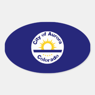 FOUR Aurora, Colorado Oval Sticker