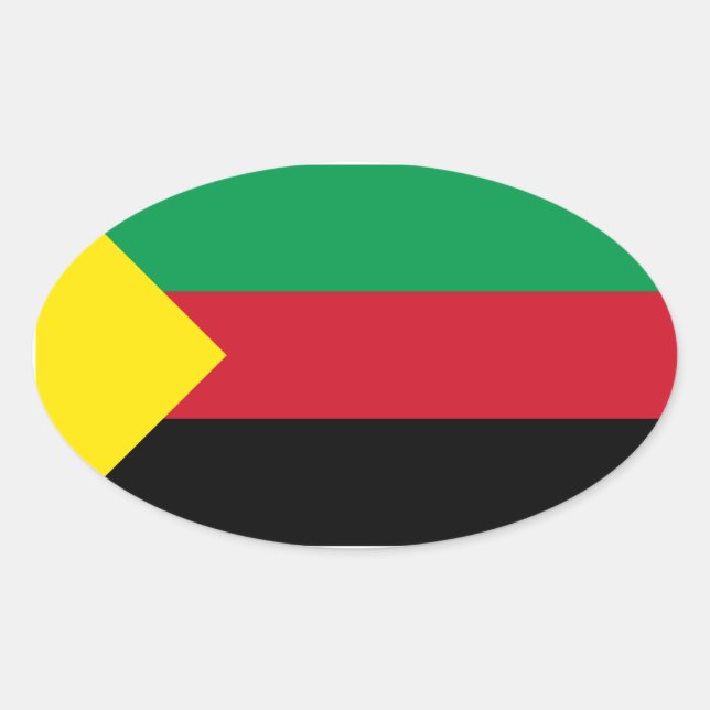 FOUR Azawad Flag Oval Sticker (Front)