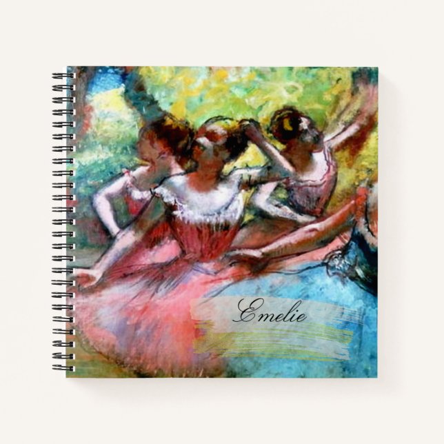 Four Ballerinas by Degas Sketchbook Notebook (Front)