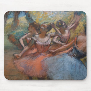 Four Ballerinas on Stage (Ballet) (by Edgar Degas) Mouse Pad