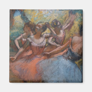 Four Ballet Dancers on Stage by Degas Magnet