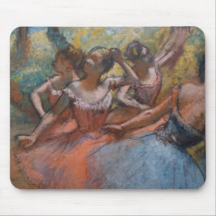 Four Ballet Dancers on Stage by Degas Mouse Pad