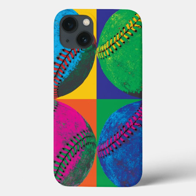 Four Baseballs in Different Colours Case-Mate iPhone Case (Back)