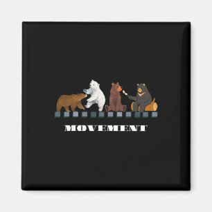 Four Bear 4b Movement Feminist Women Empower Graph Magnet