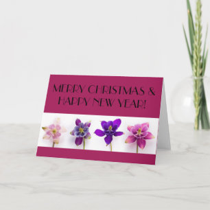 Four Beautiful Orchid, Christmas Greeting Card