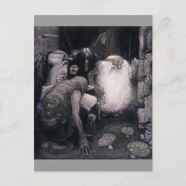 Four Big Trolls Postcard (Front)