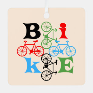 Four Bikes  Metal Tree Decoration