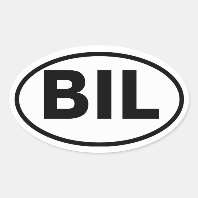 FOUR Billings, Montana "BIL" Oval Sticker (Front)