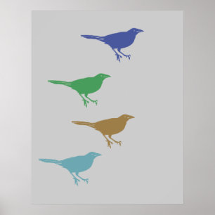 Four Birds Poster