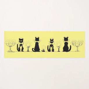 Four Black Cats, Louis Wain Yoga Mat