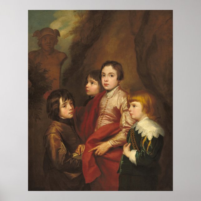 Four Boys - Anthony van Dyck Fine Art Poster (Front)