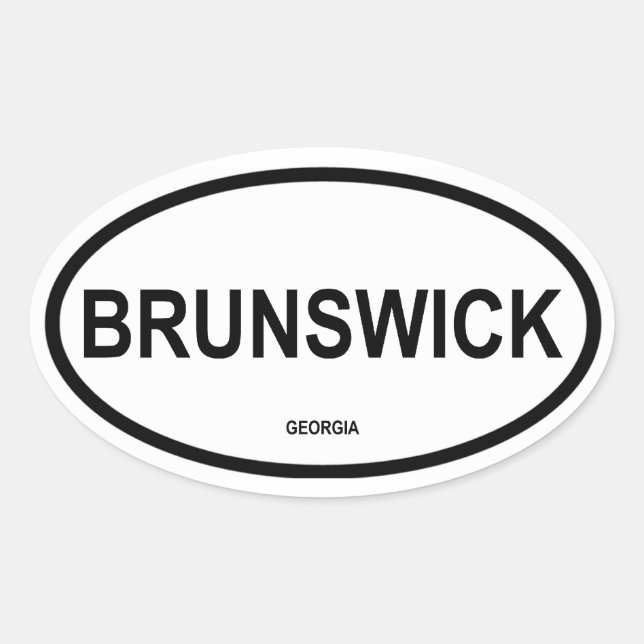 FOUR Brunswick, Georgia Oval Sticker (Front)