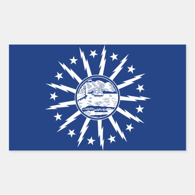 FOUR Buffalo Flag Rectangular Sticker (Front)