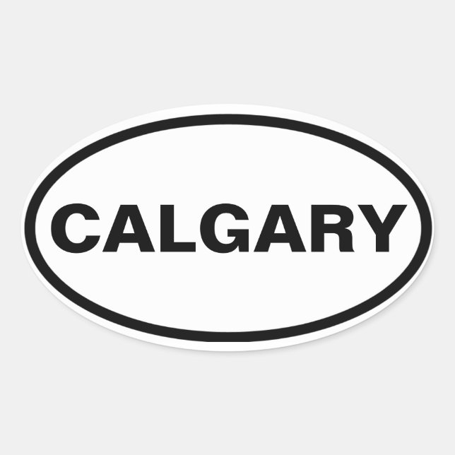 FOUR Calgary Oval Sticker (Front)