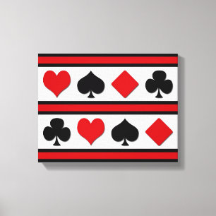 Four card suits canvas print