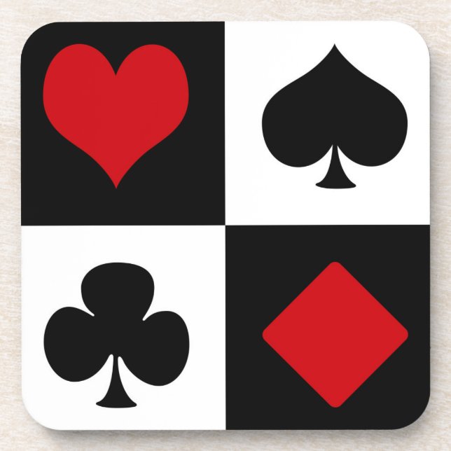 Four card suits coaster (Front)