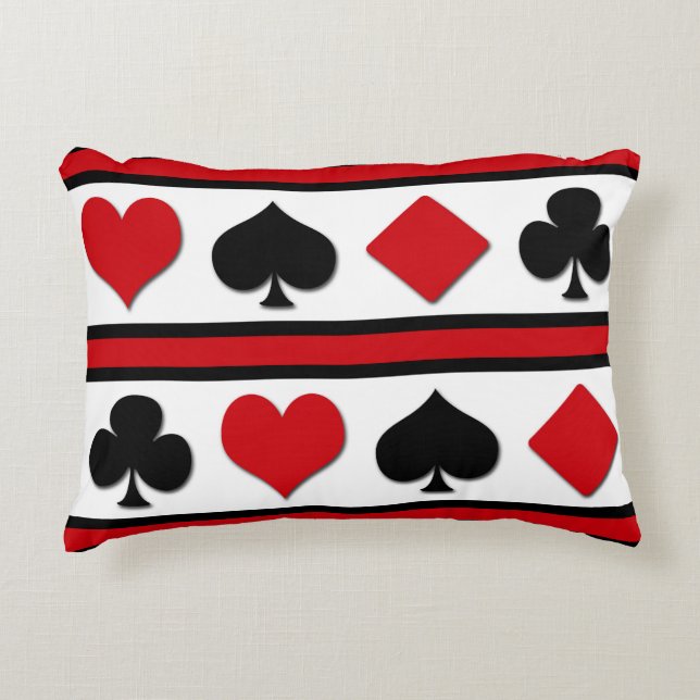 Four card suits decorative cushion (Front)