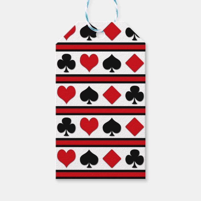 Four card suits gift tags (Front)