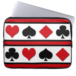 Four card suits laptop sleeve