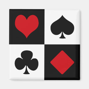 Four card suits magnet