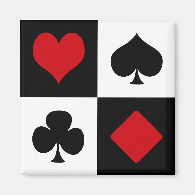 Four card suits magnet (Front)