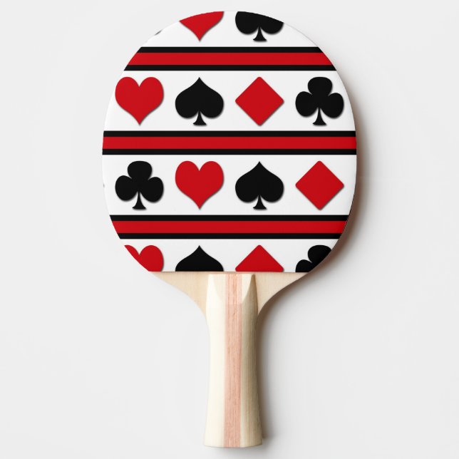 Four card suits ping pong paddle (Front)