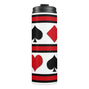 Four card suits thermal tumbler