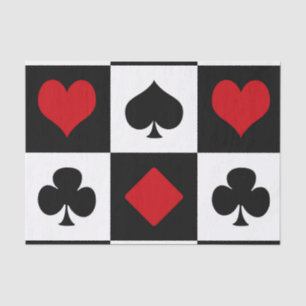 Four card suits tissue paper