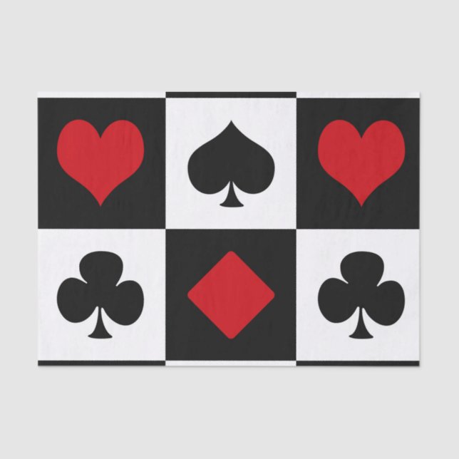 Four card suits tissue paper (Front)