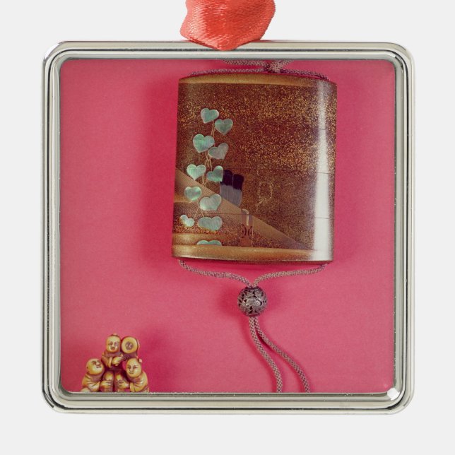 Four case inro metal tree decoration (Front)