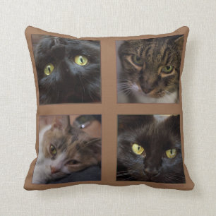 Four Cats by Miriam Kilmer Cushion