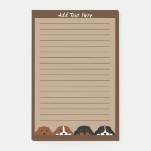 Four Cavalier King Charles Spaniel Puppy Dog Post-it Notes