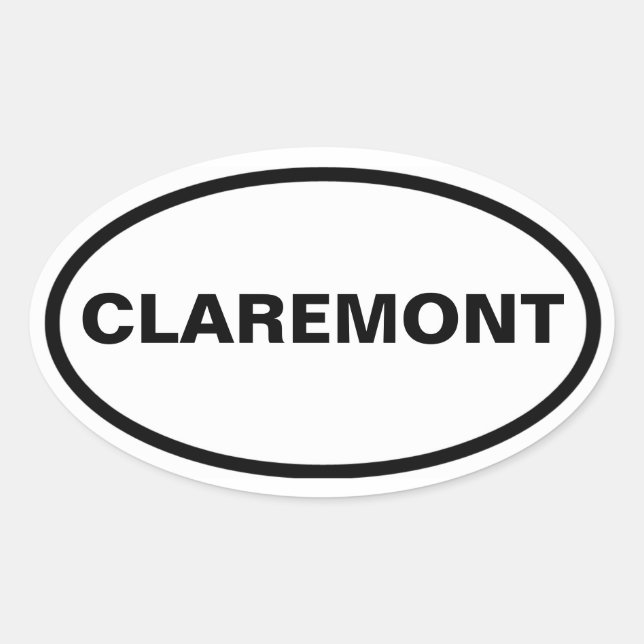 FOUR Claremont Oval Sticker (Front)